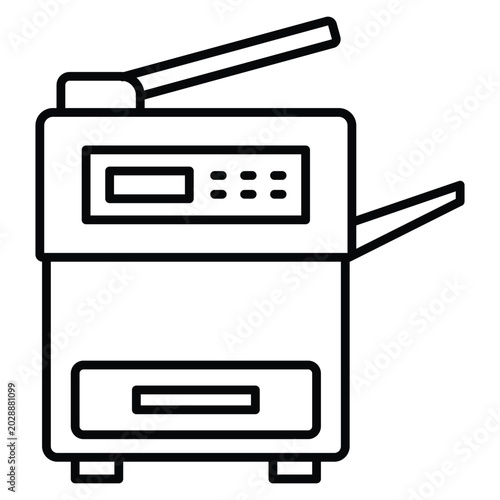 Photocopier Icon Design Template Simple and Modern