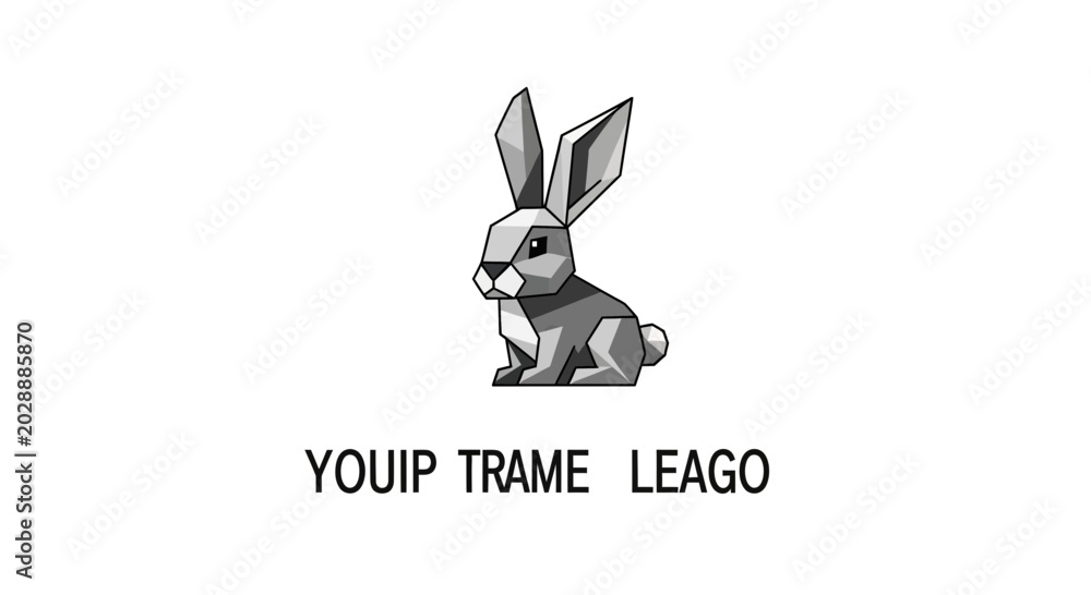 Fototapeta premium A charming and detailed illustration of a rabbit showcasing its distinctive features and gentle demeanor.