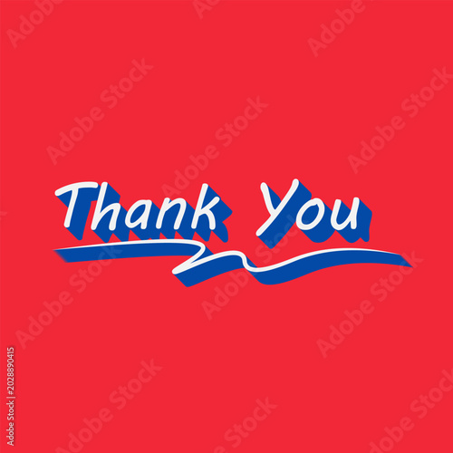 thank you card. Hand drawn positive quote. Modern brush calligraphy. Isolated on rose red background