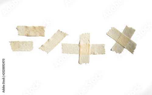 shape and texture of tape on a white background