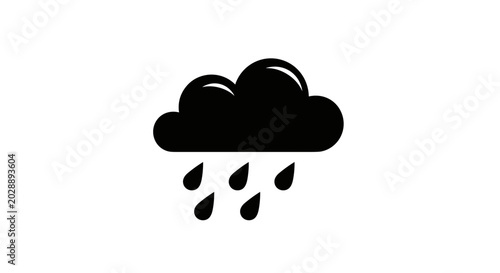 Black Cloud with Rain Drops Falling 2.