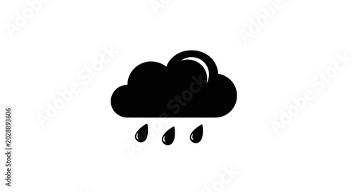 Black Cloud with Rain Drops Falling 1.