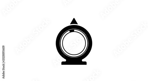 Black compass navigation tool device.