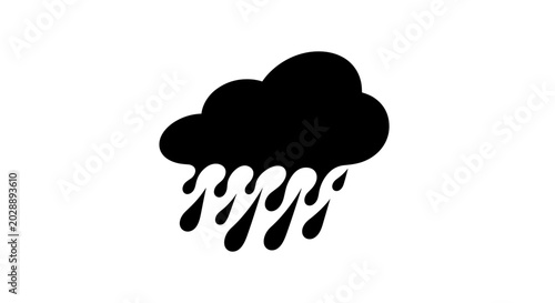Black Cloud with Rain Drops Falling 3.