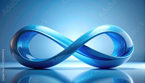 A shimmering, boundless loop of azure light.