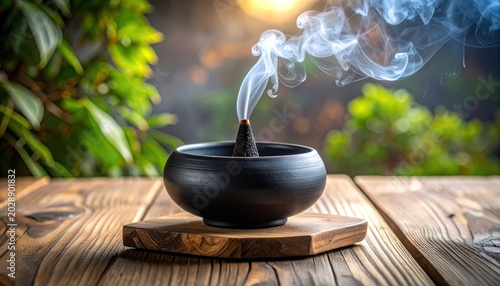 Serene contemplation amidst fragrant stillness