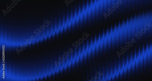 Billede på lærred Blue and black with a pattern of soft curved lines that resembles the folds of silk or the wavy surface of metal