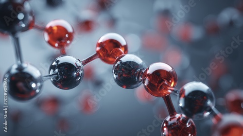 molecule or atom, Abstract structure for Science or medical background, 3d illustration, science, atom, abstract, chemistry, structure, blue, chemical, background