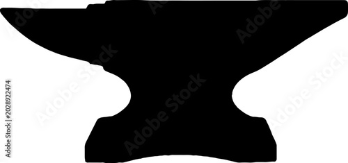 Blacksmith anvil silhouette in solid black