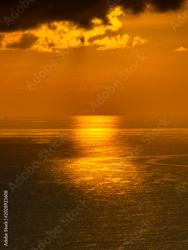 sunset over the sea