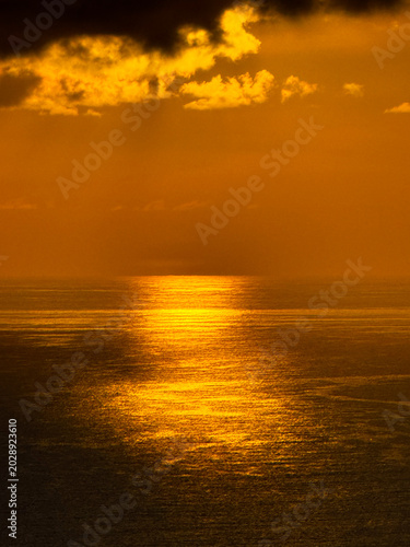 sunset over the sea