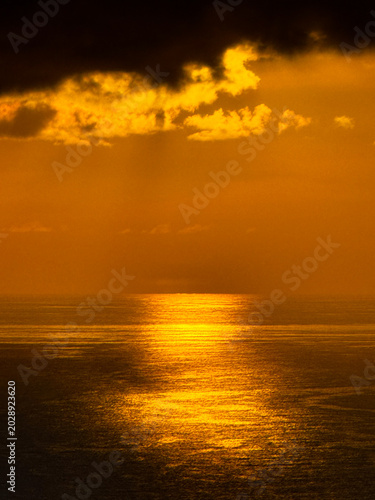 sunset over the sea