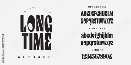 Photography Long Time ultra condensed tall display font with psychedelic wavy distort effect