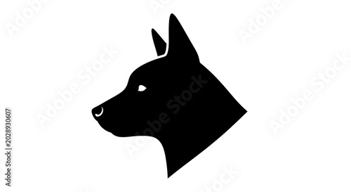 Konstfotografi Dog silhouette icon captures the profile of a canine companion and serves as a versatile graphic element for pet care services, veterinary branding, or animal welfare awareness campaigns