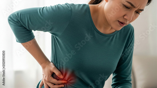 Adult Suffering from Lower Back Pain Healthcare and Orthopedic Concept