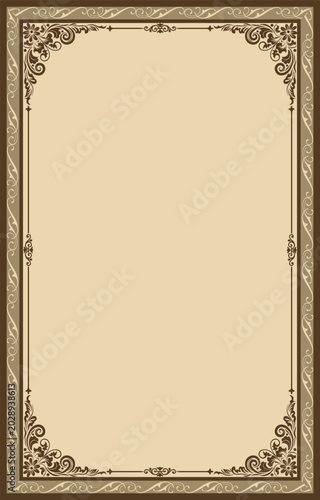 фотографія Vintage Certificate Border Frame Design, Classic Ornamental Certificate Template