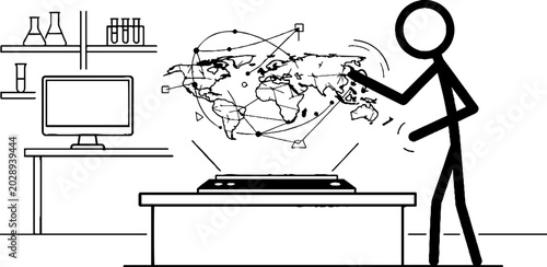 Global data connection analysis in science laboratory