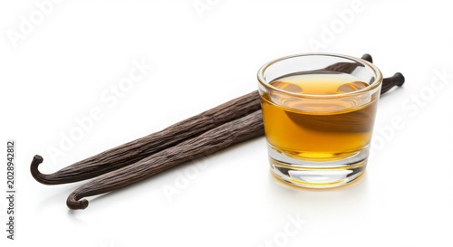 Fragrant vanilla beans and honey nectar arrangement.