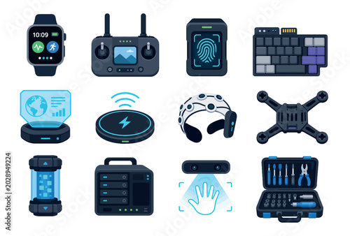 Foto Collection of smart devices.