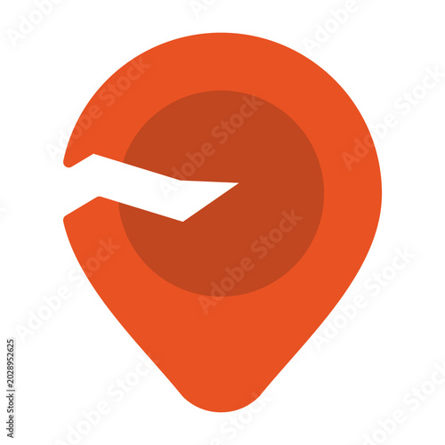 Quadro su tela Broken Location Vector Icon
