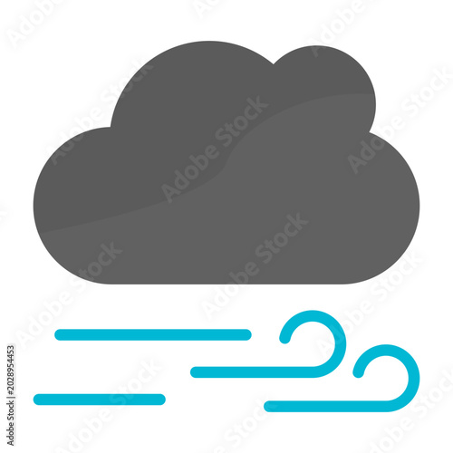 Photos Windy Vector Icon