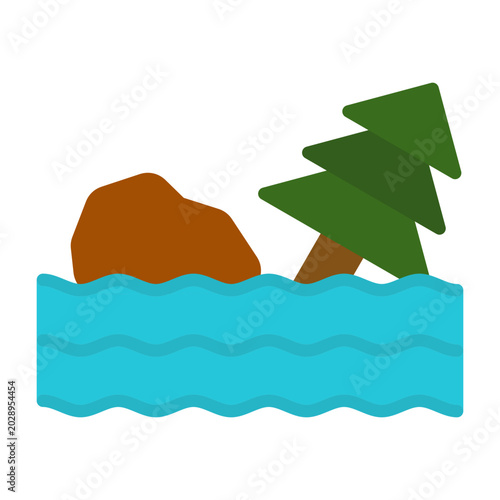 Принти на полотні Flood Vector Icon