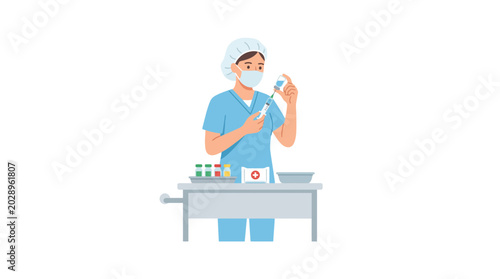 Nurse Preparing Injection
