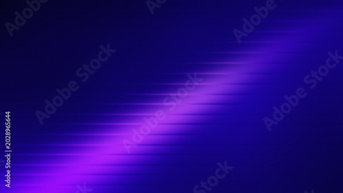 Dark Navy Blue Abstract Background with Diagonal Neon Purple Violet Glowing Light Streak Effect