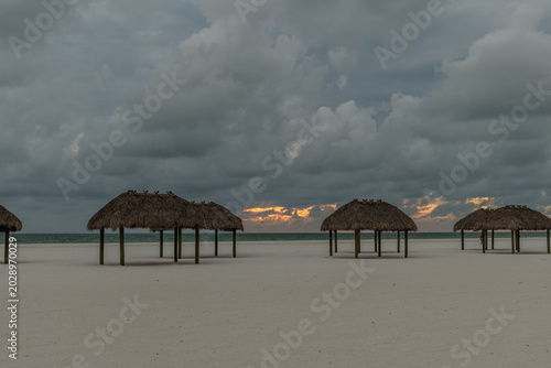 Beautiful Marco Island sunset, heavily overcast sky, Southern Florida	