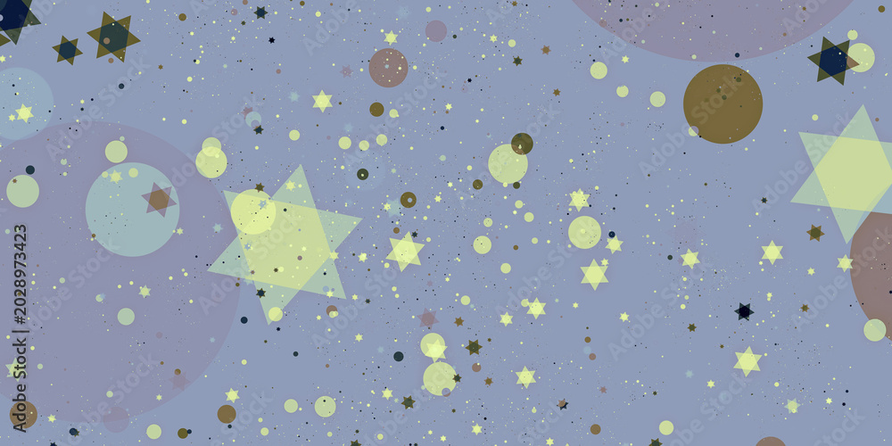 Fototapeta premium Dreamy Childlike Star Patterns Across Peaceful Sky