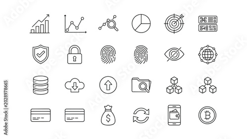 Valokuva Cloud computing network infrastructure icons set showing central server with con