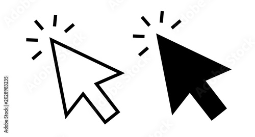 Cursor click icon, Cursor click symbol vector. Cursor Pointer Icon Vector. arrow set mark. Vector eps