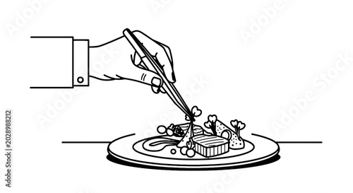 Foto Hand assembling small mechanical clockwork.