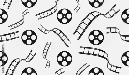 Cute movie cinema pattern background vector design