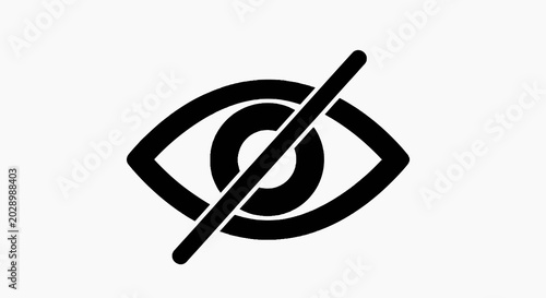 Quadro em tela No eye vision symbol icon.