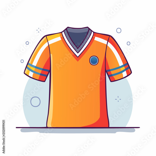 Orange Soccer Jersey Illustration