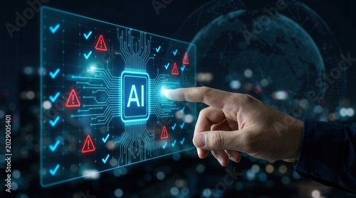 Obraz na płótnie Risks of unreliable algorithms and model collapse in artificial intelligence processing.