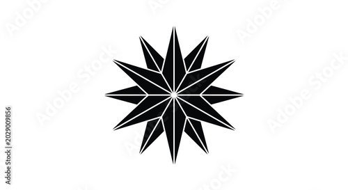 Konstfotografi eight pointed star silhouette on white background