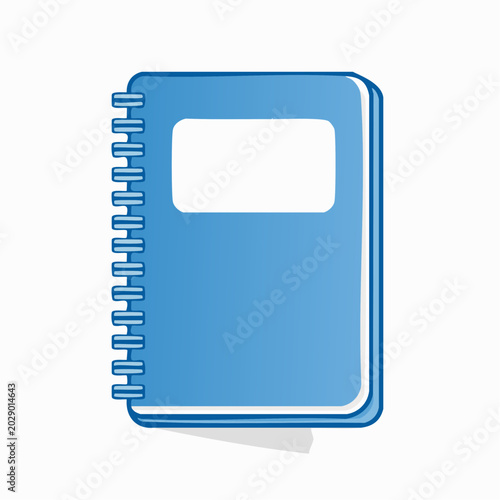 Blue Spiral Notebook Icon