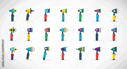 Schilderij op canvas Colorful Megaphones Representing Loud Communication.