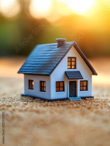 House model on the sand