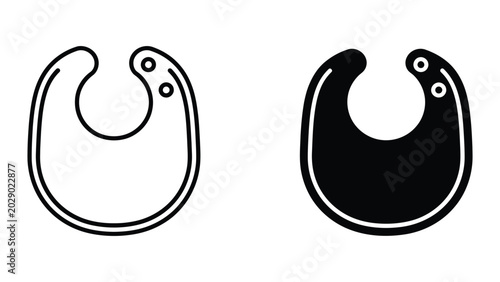 Tableau sur toile Black and white bib-style button with holes