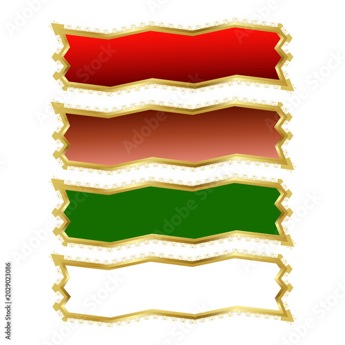 Luxury golden arabic islamic text box title frame border banner set multiple colors for ramadan and milad un nabi
