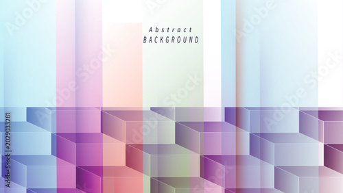  Geometric shape from colorful cubes.
