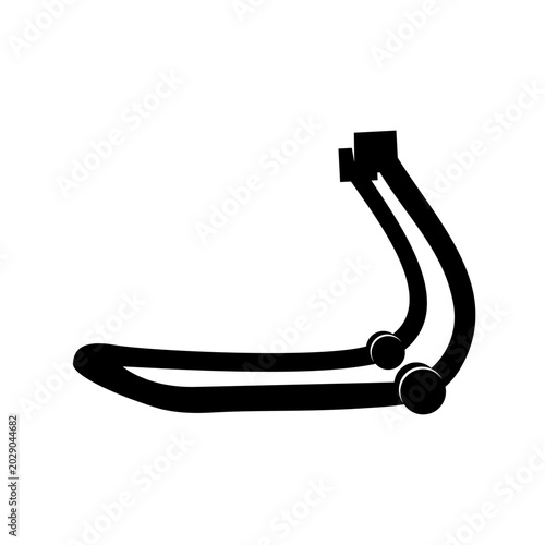 Rear Paddock Stand black design vector art