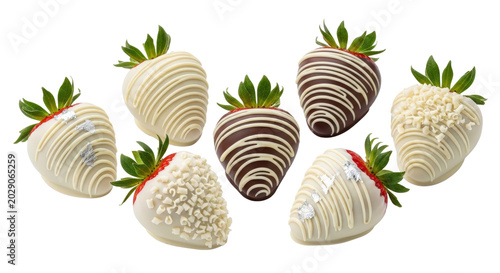 Assortment of Gourmet Chocolate Covered Strawberries.