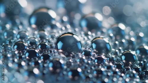 Water Droplets on a Surface Closeup.