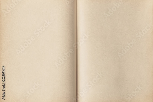 Vintage Open Book Paper Background with Aged Texture and Minimal Retro Blank Page Design