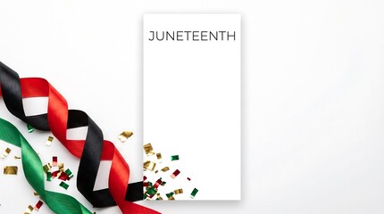 Professional Vertical Juneteenth Social Media Story with Confetti