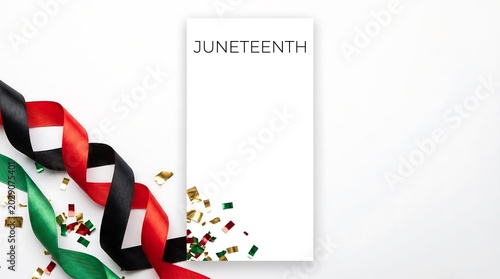 Professional Vertical Juneteenth Social Media Story with Confetti